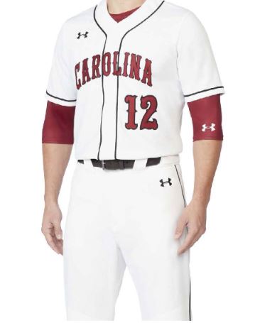 under armour 2 button baseball jersey